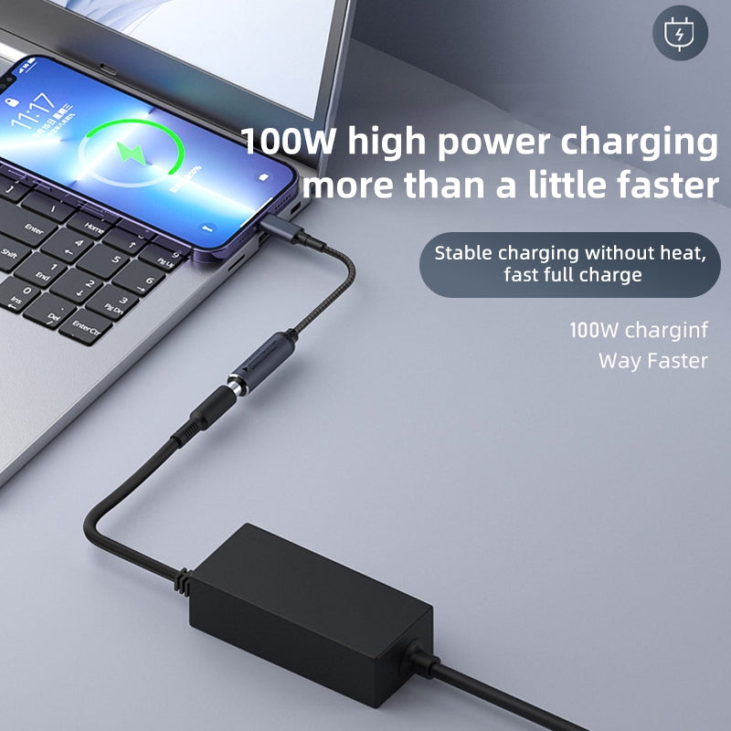 100W Big Square USB Female to USB-C / Type-C Male Computer Charging Adapter For Lenovo Thinkpad/ThinkBook/Xiaoxin