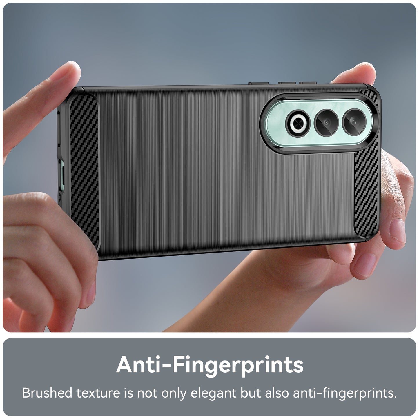 For OPPO K12 5G Carbon Fiber Brushed Texture TPU Phone Case(Black)