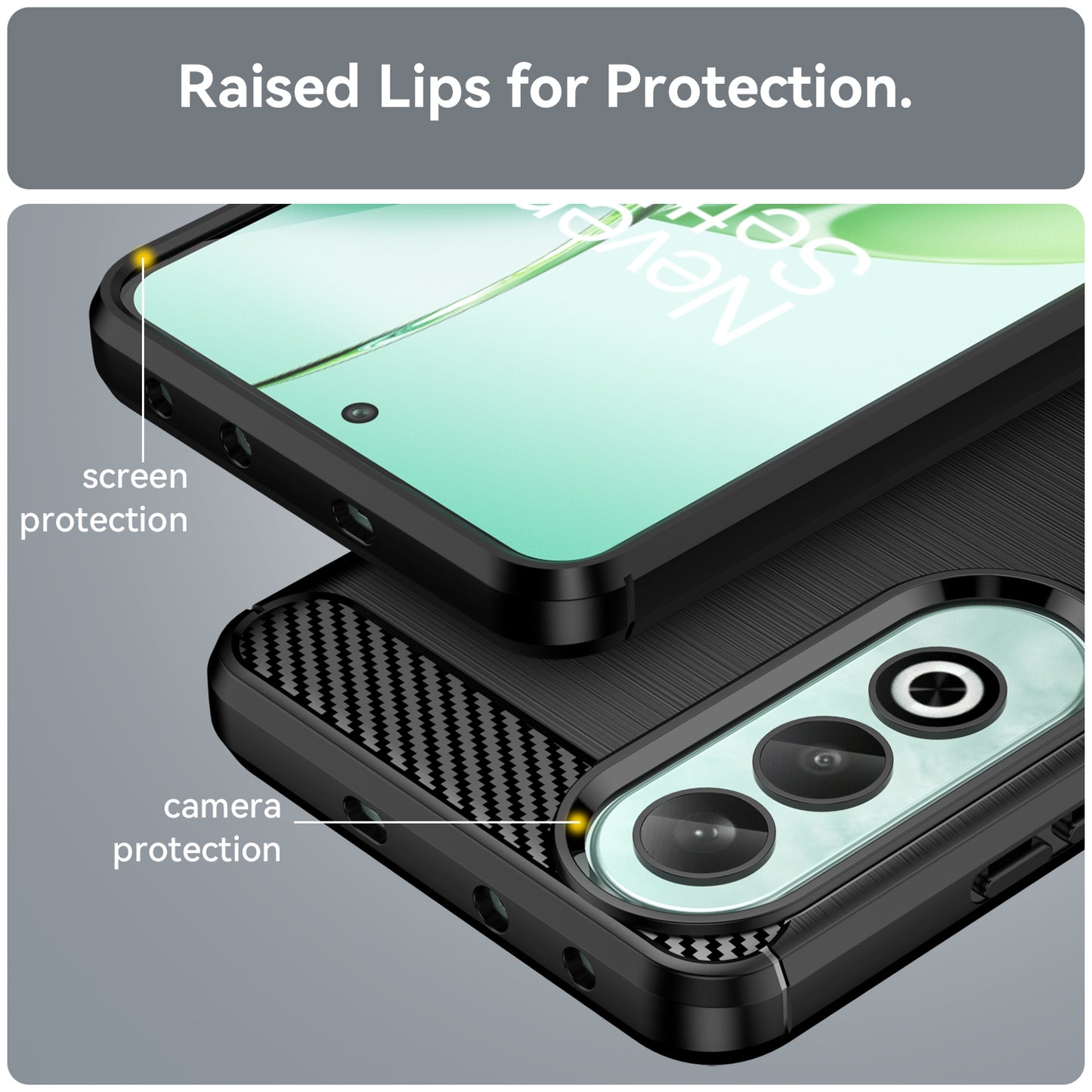 For OPPO K12 5G Carbon Fiber Brushed Texture TPU Phone Case(Black)