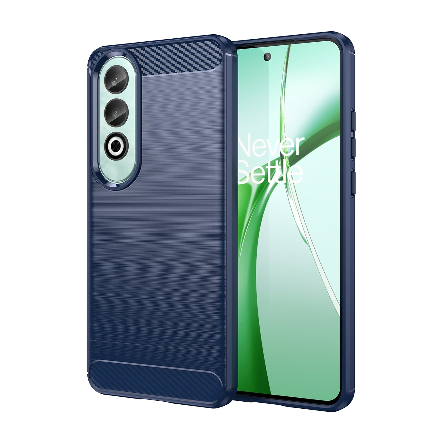 For OPPO K12 5G Carbon Fiber Brushed Texture TPU Phone Case(Blue)