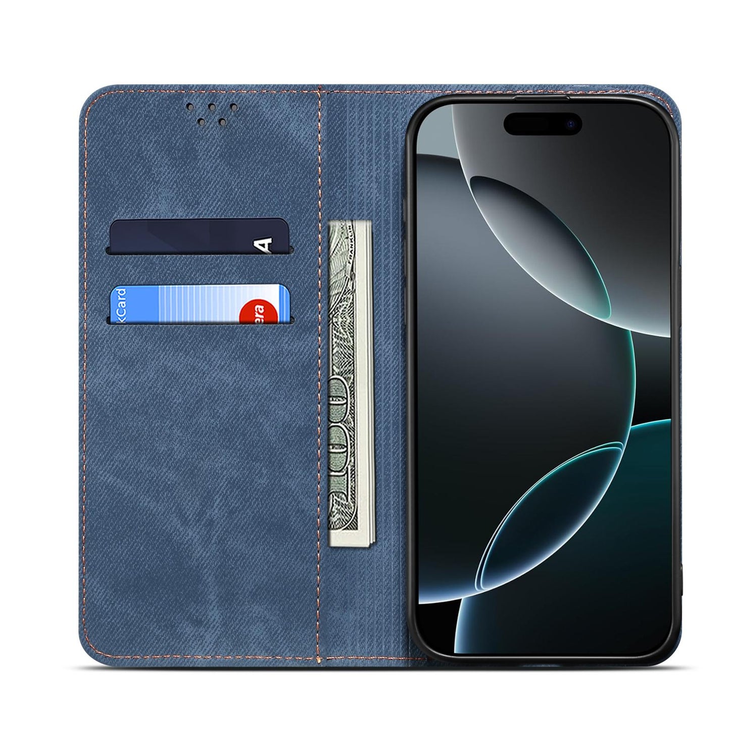 For OPPO K13 5G India Denim Texture Casual Style Horizontal Flip Leather Case(Blue)