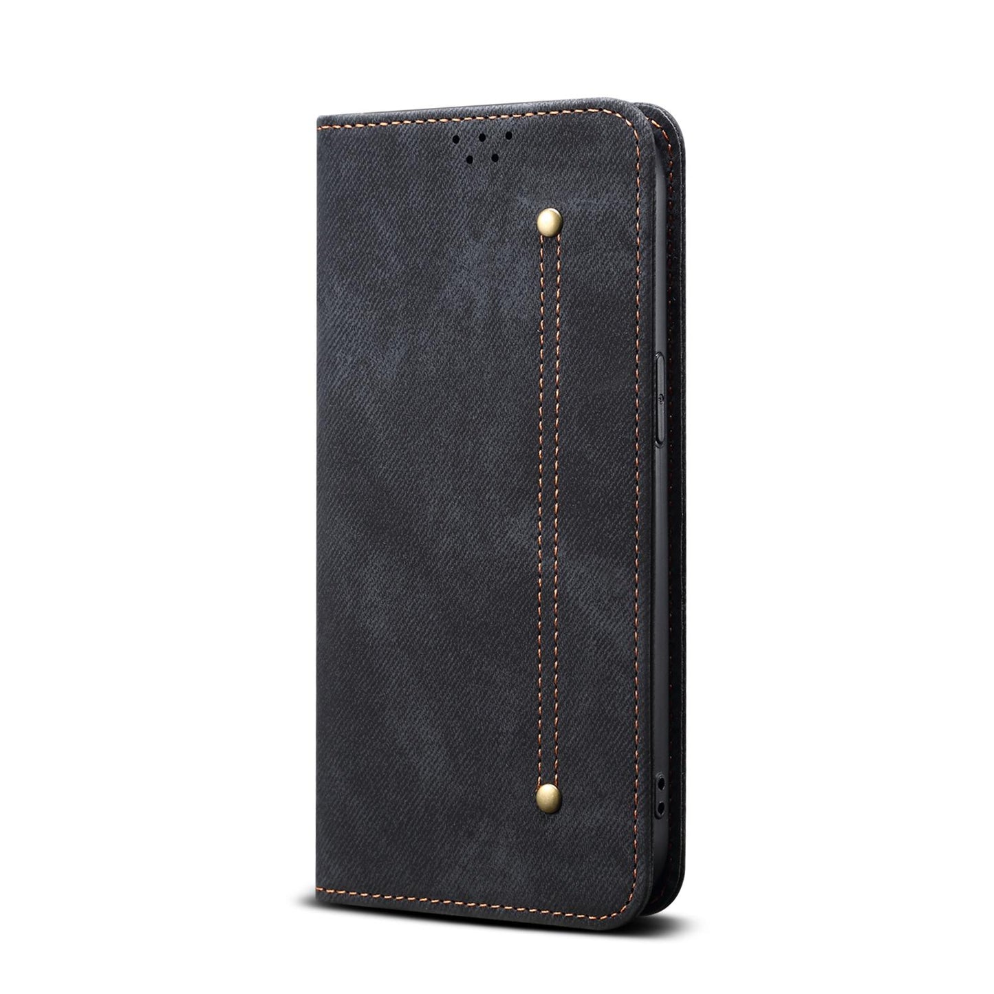 For OPPO K13 5G India Denim Texture Casual Style Horizontal Flip Leather Case(Black)