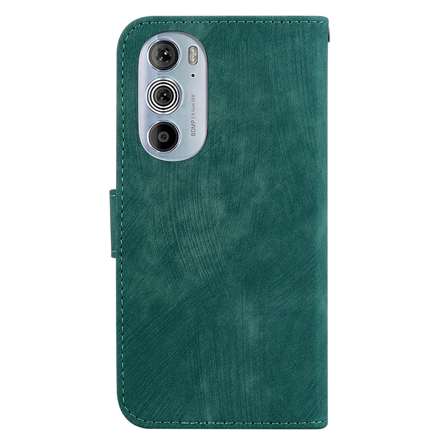 For Motorola Edge 30 Pro / Edge+ 2022 Little Tiger Embossed Leather Phone Case(Green)