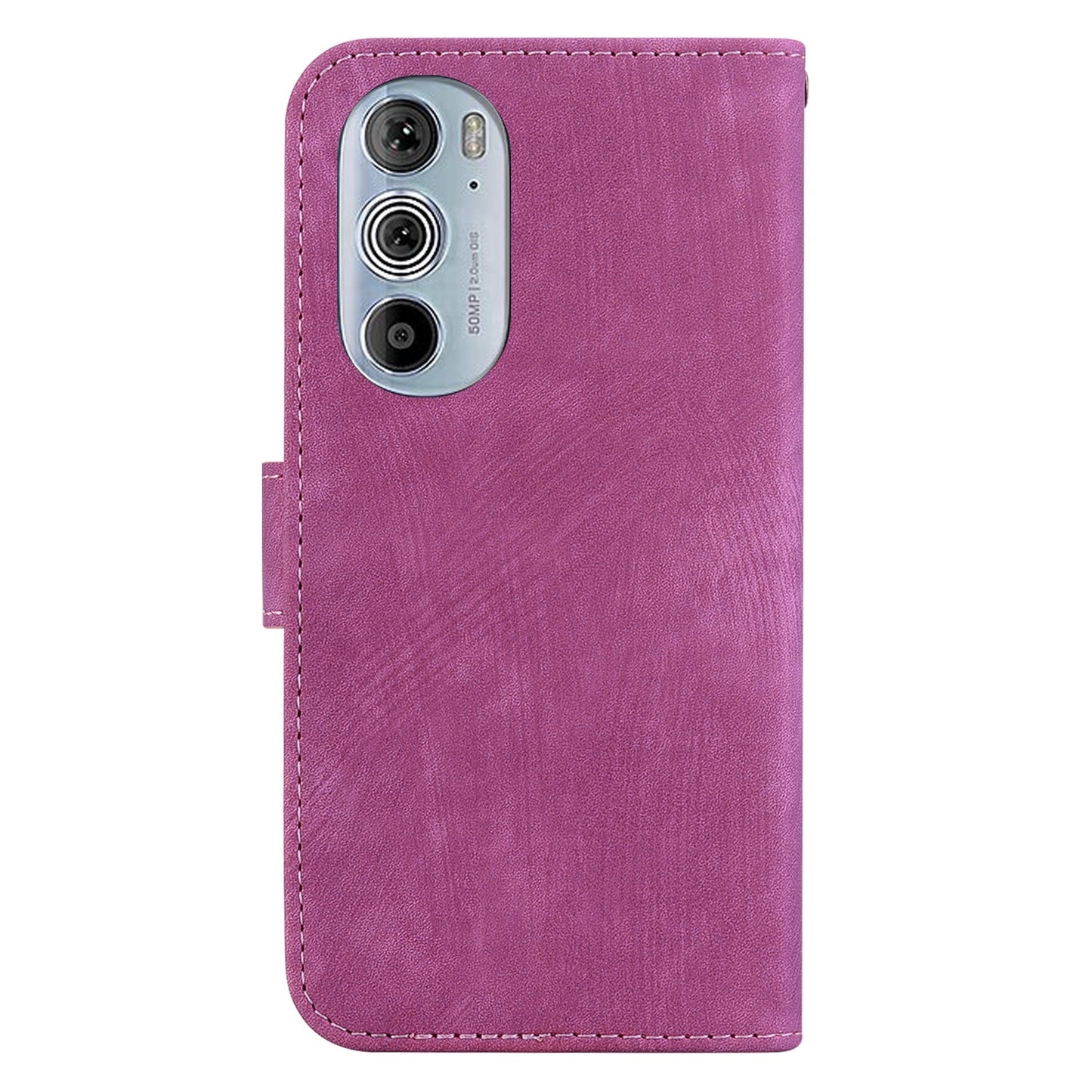 For Motorola Edge 30 Pro / Edge+ 2022 Little Tiger Embossed Leather Phone Case(Rose Red)