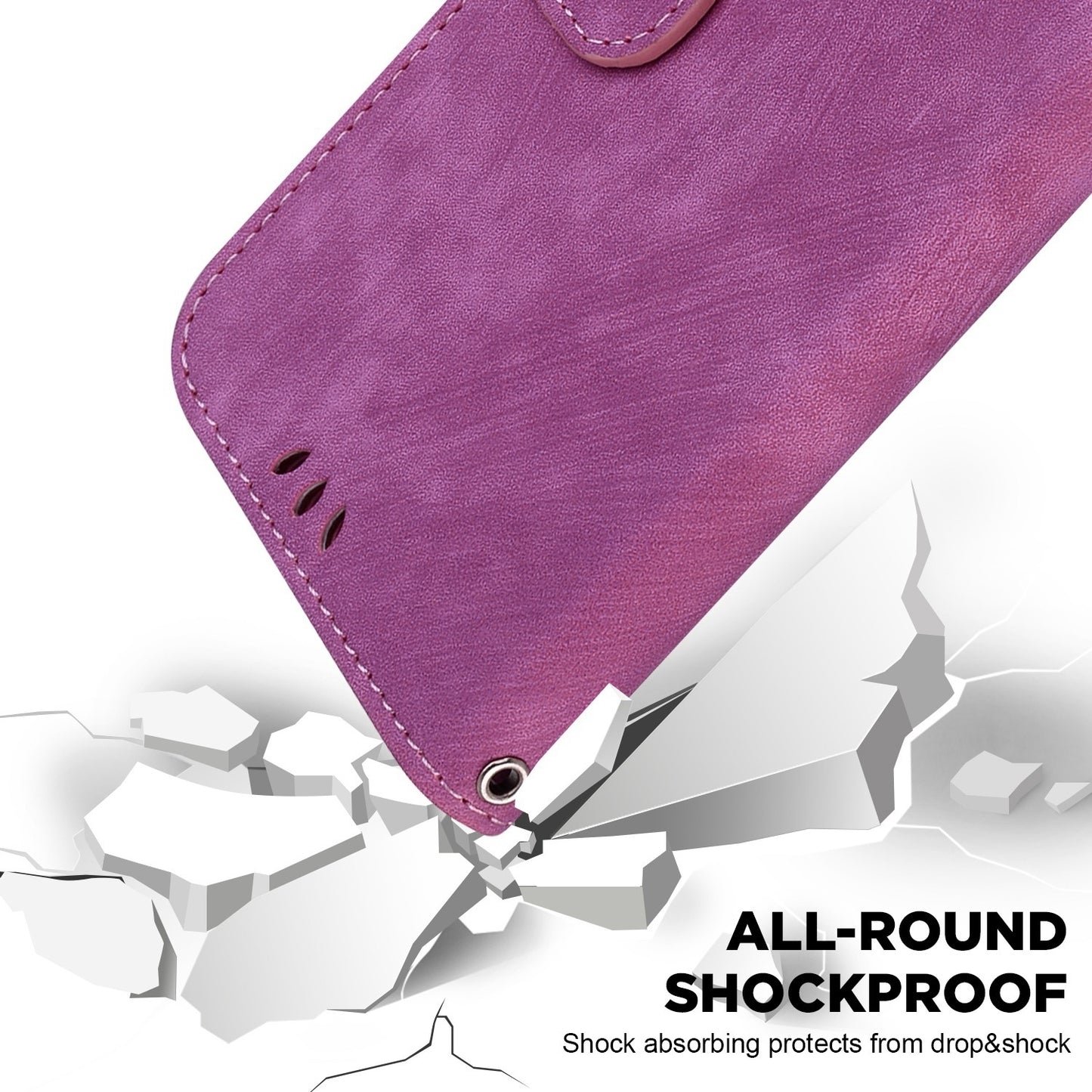 For Motorola Edge 30 Pro / Edge+ 2022 Little Tiger Embossed Leather Phone Case(Rose Red)