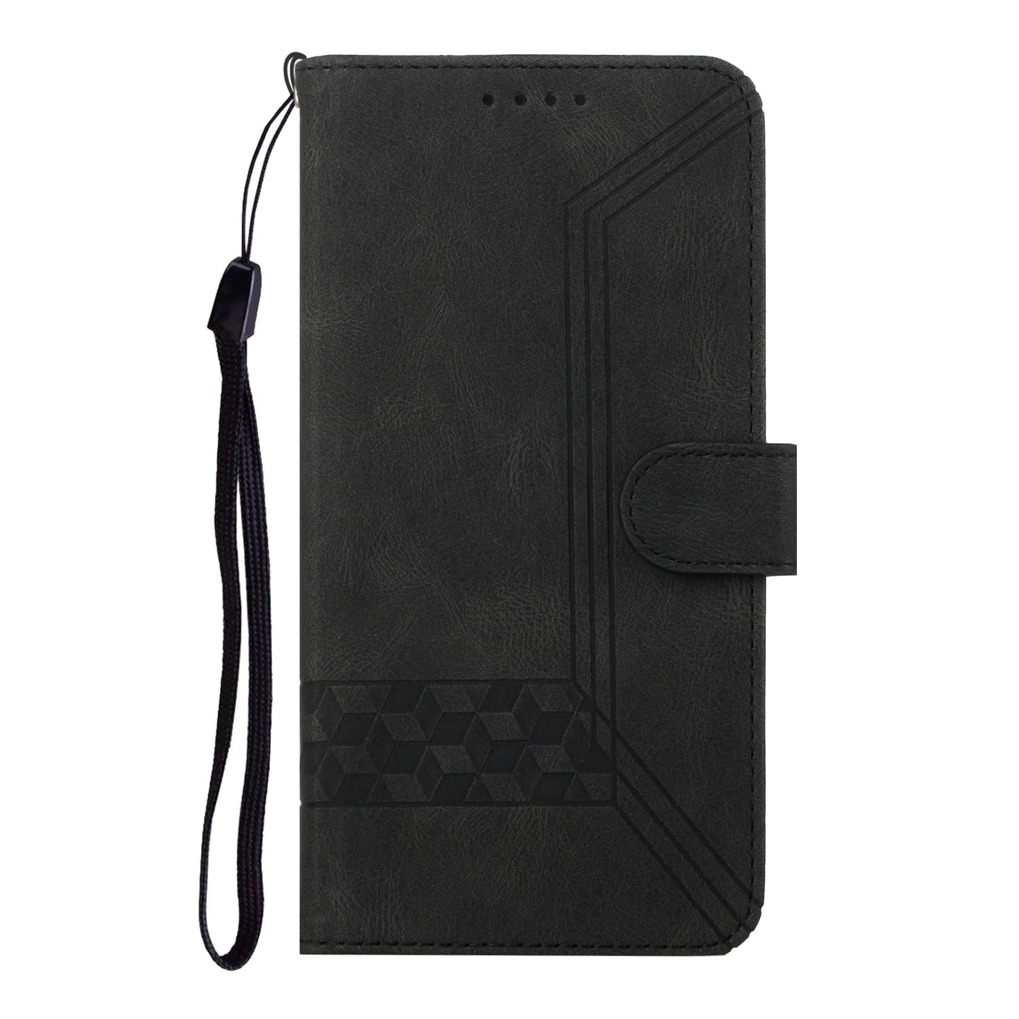 For iPhone 16e Cubic Skin Feel Flip Leather Phone Case(Black)