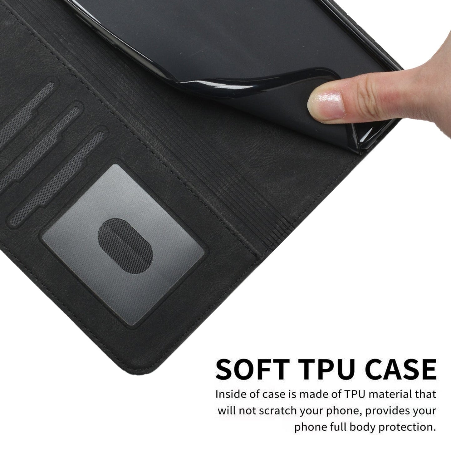 For iPhone 16e Cubic Skin Feel Flip Leather Phone Case(Black)