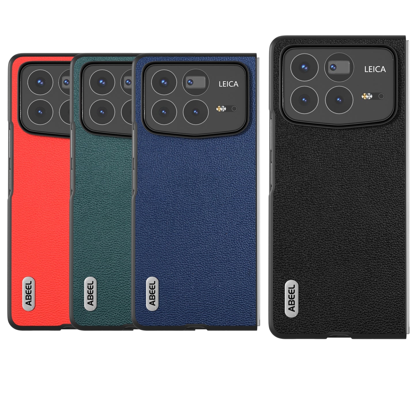 For Xiaomi Mix Fold 4 ABEEL Genuine Leather Luolai Series Phone Case(Dark Blue)