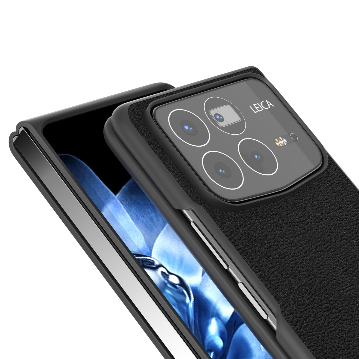 For Xiaomi Mix Fold 4 ABEEL Genuine Leather Luolai Series Phone Case(Black)