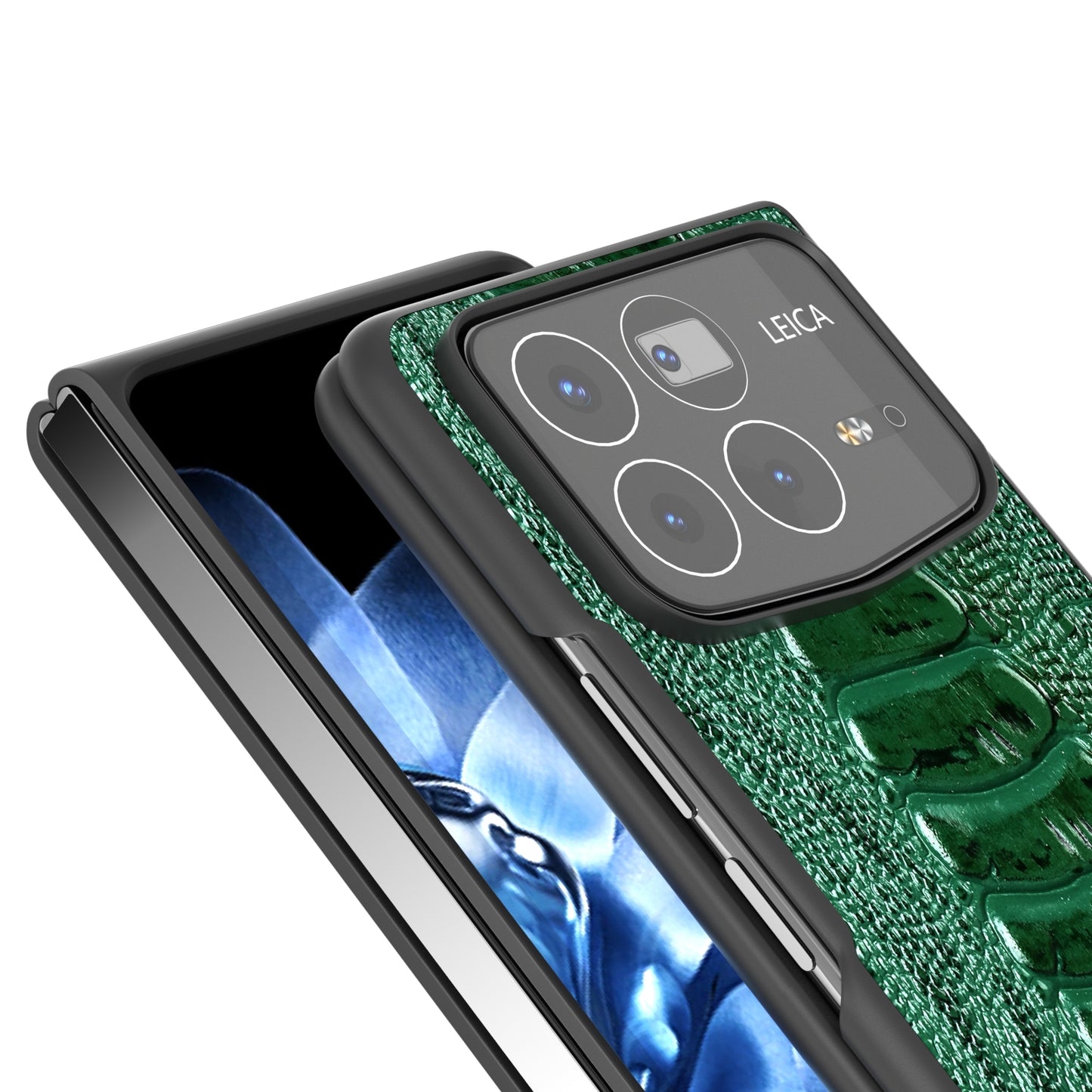 For Xiaomi Mix Fold 4 ABEEL Genuine Leather Weilai Series Phone Case(Green)