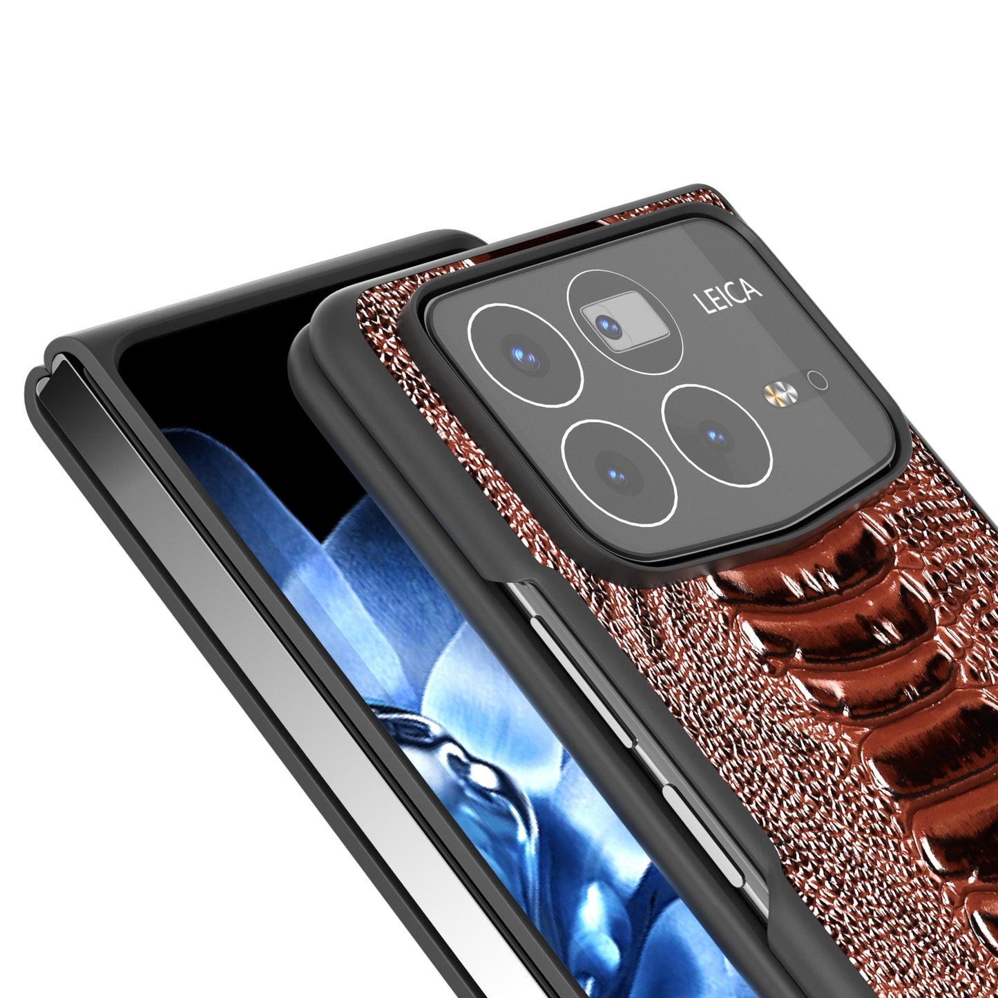 For Xiaomi Mix Fold 4 ABEEL Genuine Leather Weilai Series Phone Case(Coffee)