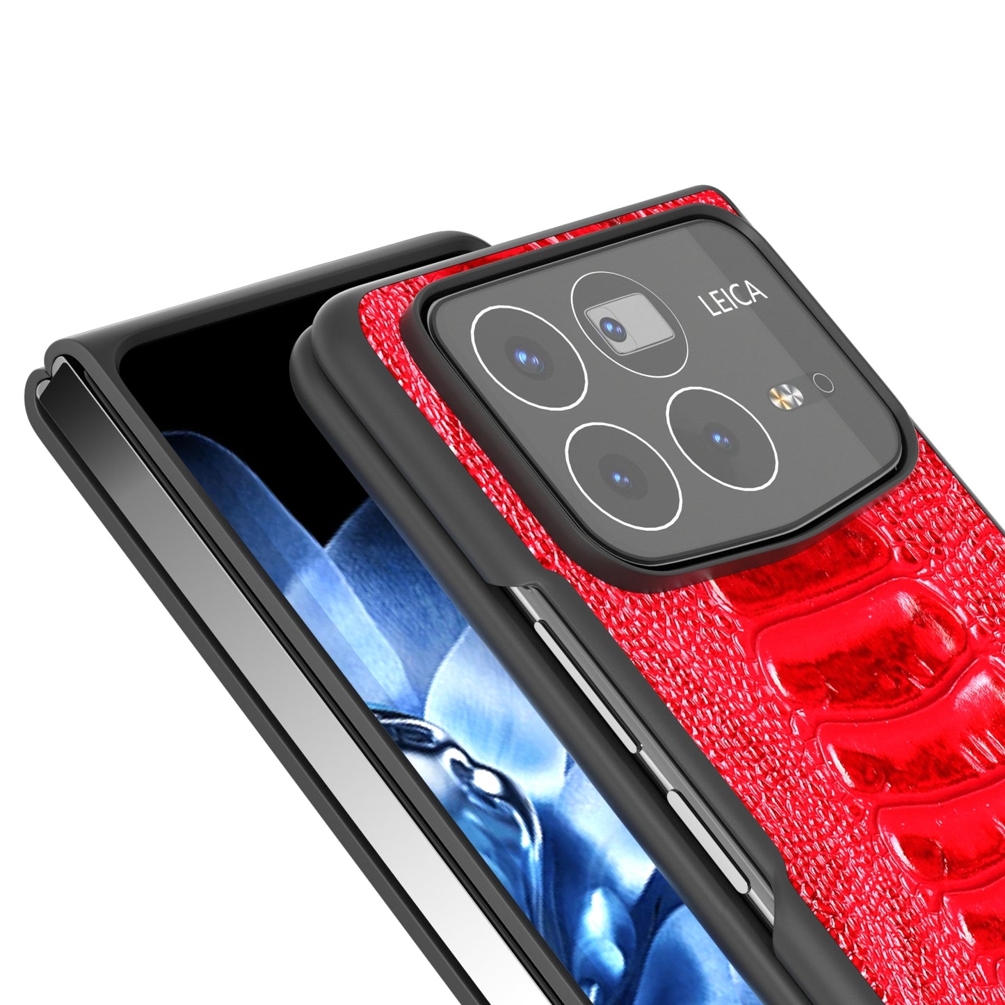 For Xiaomi Mix Fold 4 ABEEL Genuine Leather Weilai Series Phone Case(Red)