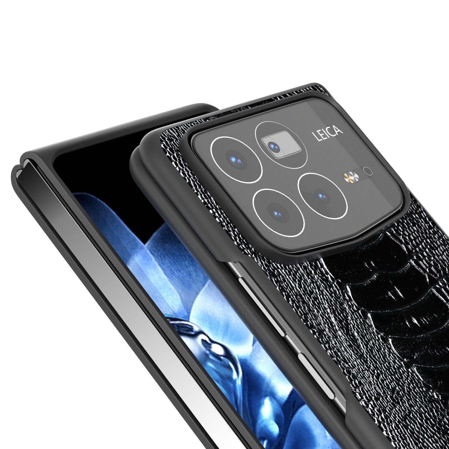 For Xiaomi Mix Fold 4 ABEEL Genuine Leather Weilai Series Phone Case(Black)