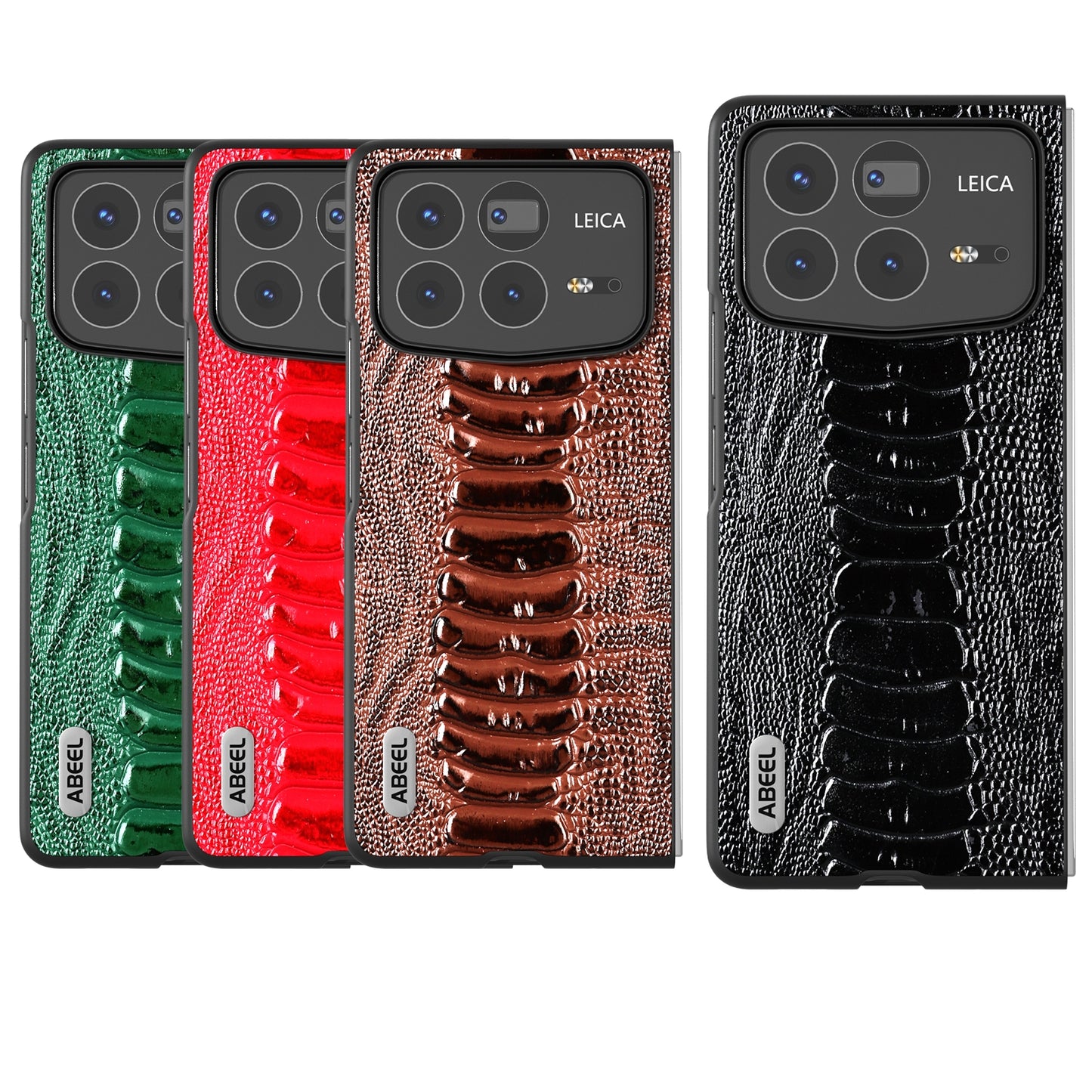 For Xiaomi Mix Fold 4 ABEEL Genuine Leather Weilai Series Phone Case(Black)