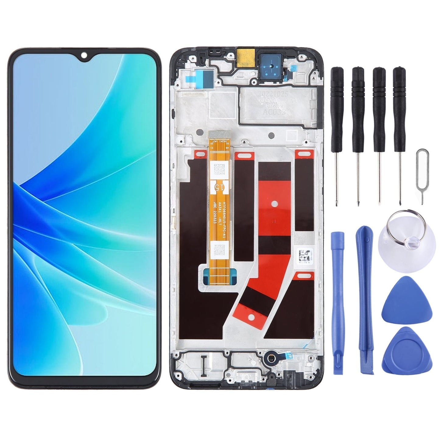 For OPPO A57e OEM LCD Screen Digitizer Full Assembly with Frame