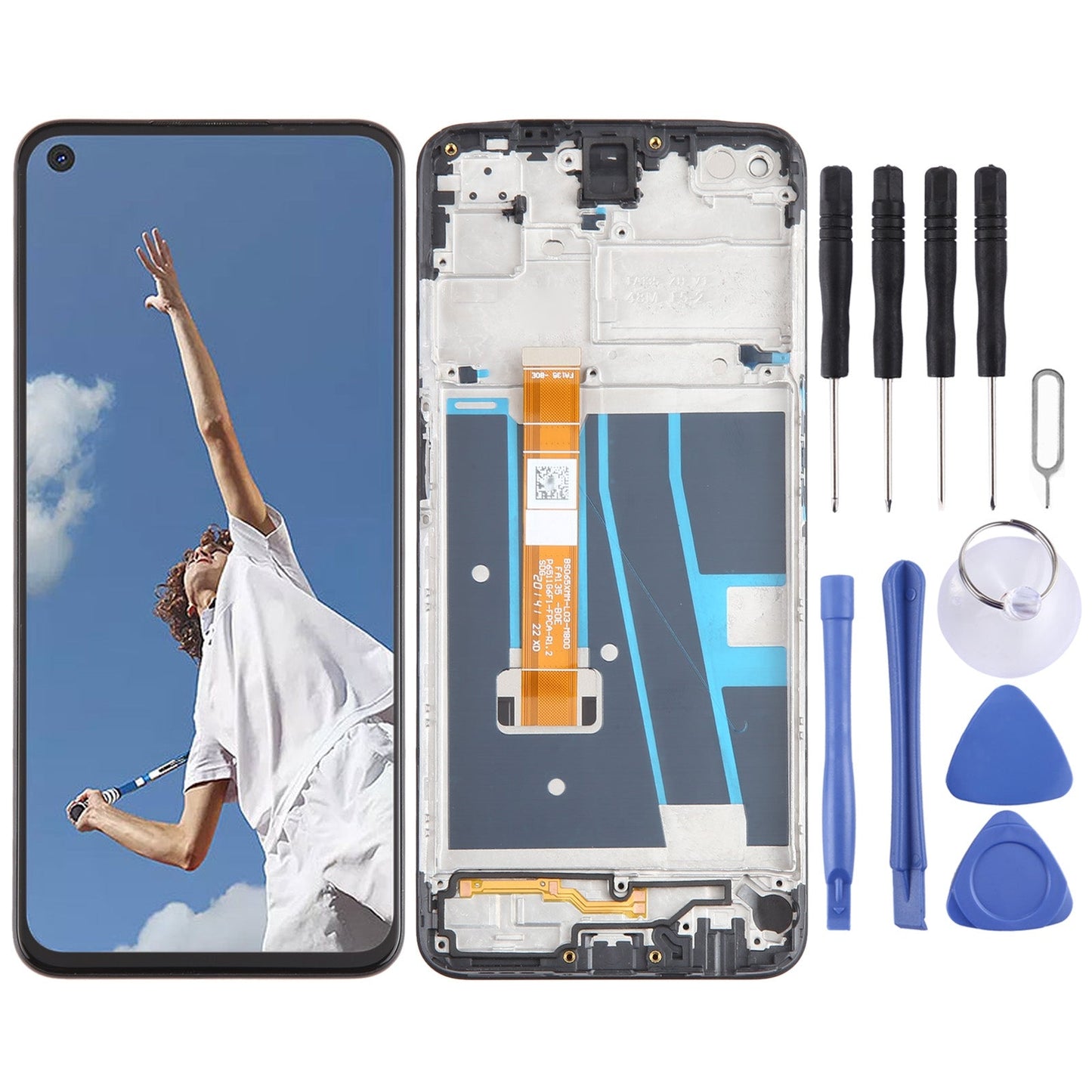 For OPPO A52 4G OEM LCD Screen Digitizer Full Assembly with Frame
