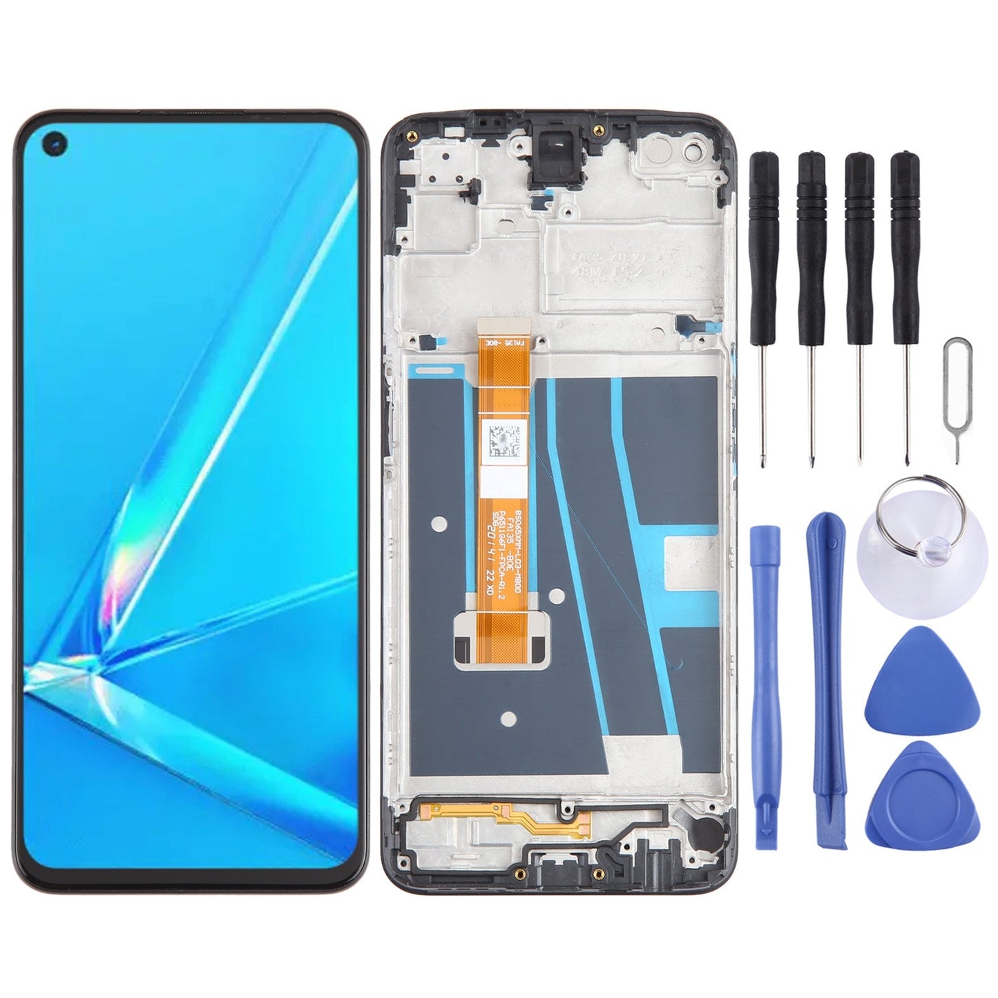 For OPPO A92 4G OEM LCD Screen Digitizer Full Assembly with Frame