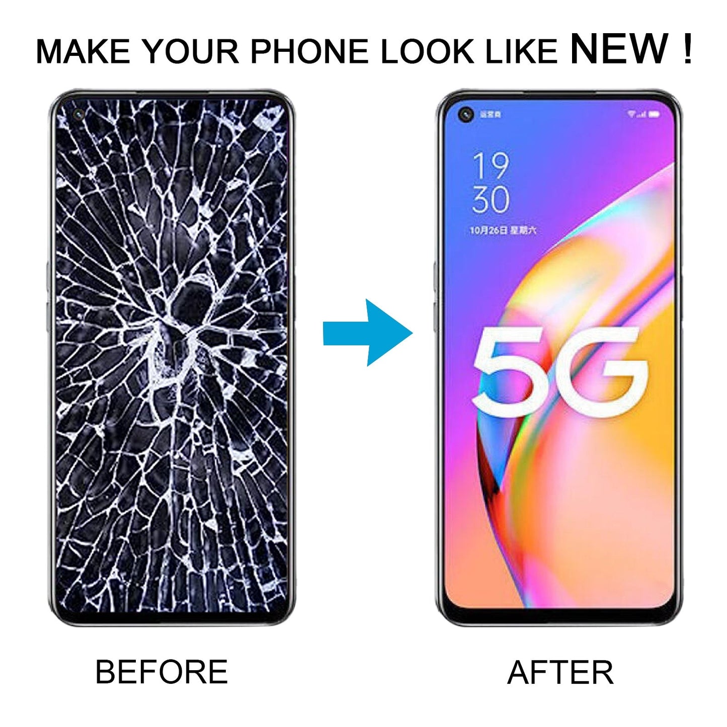 For OPPO A93 5G OEM LCD Screen Digitizer Full Assembly with Frame