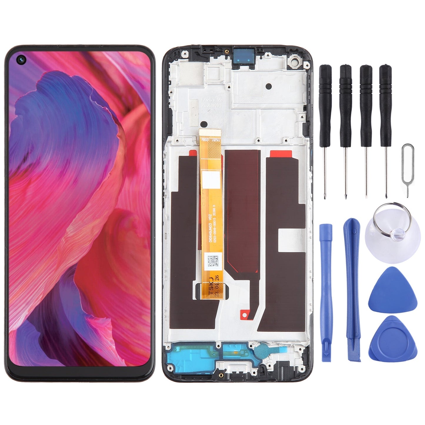 For OPPO A74 5G OEM LCD Screen Digitizer Full Assembly with Frame