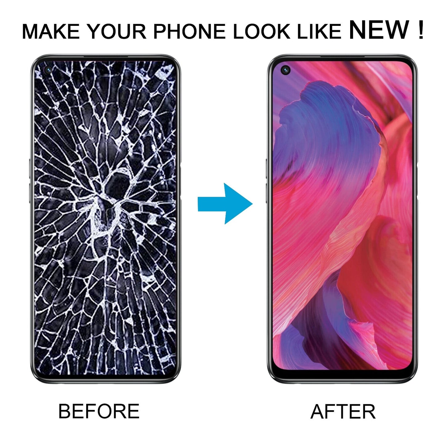 For OPPO A54 5G OEM LCD Screen Digitizer Full Assembly with Frame