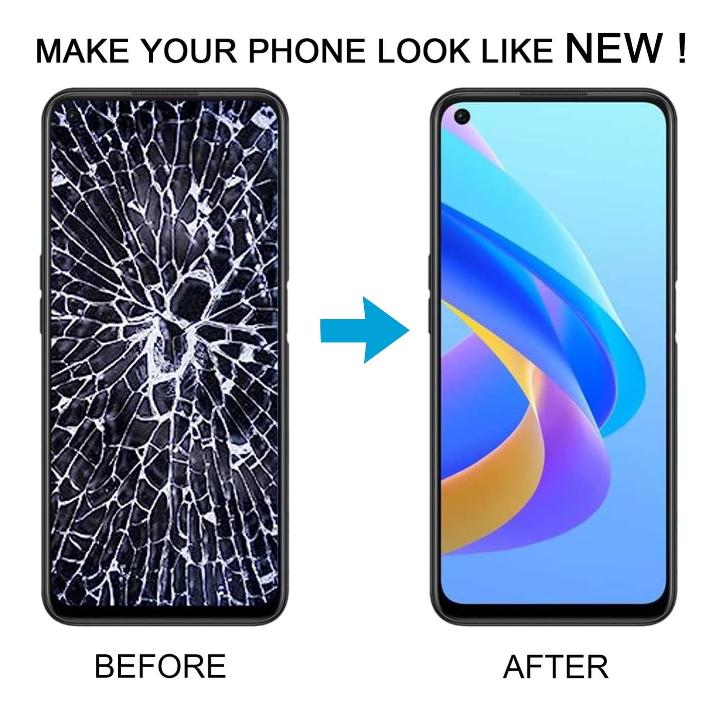 For OPPO A36 4G OEM LCD Screen Digitizer Full Assembly with Frame