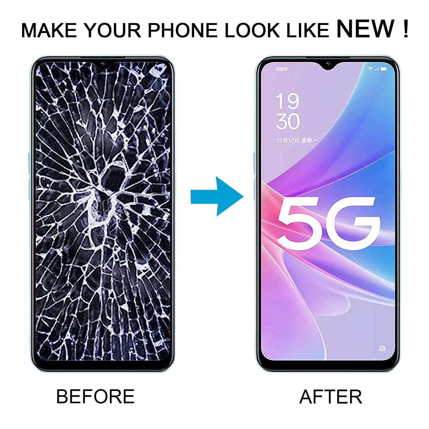 For OPPO A58x 5G OEM LCD Screen Digitizer Full Assembly with Frame