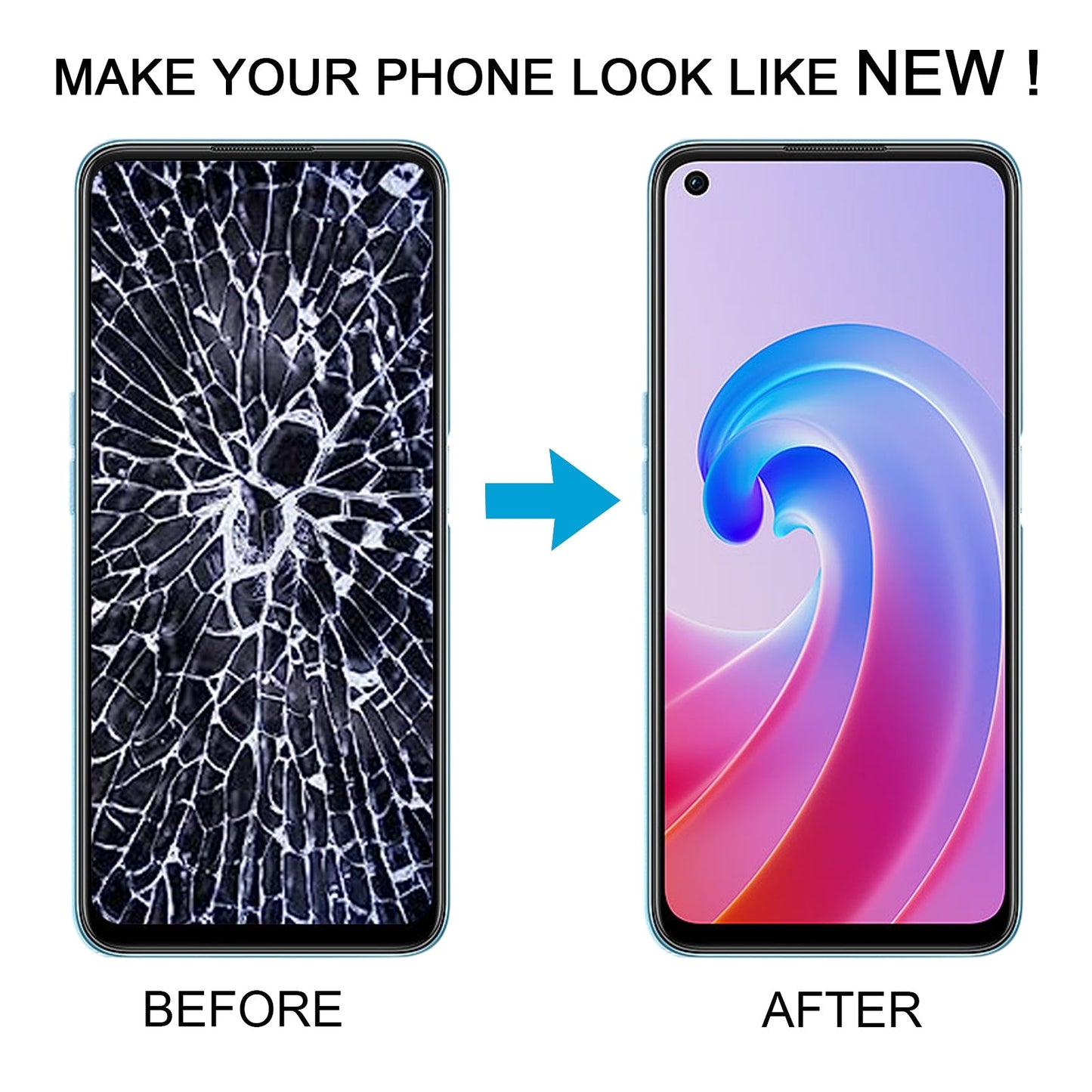 For OPPO A96 4G OEM LCD Screen Digitizer Full Assembly with Frame