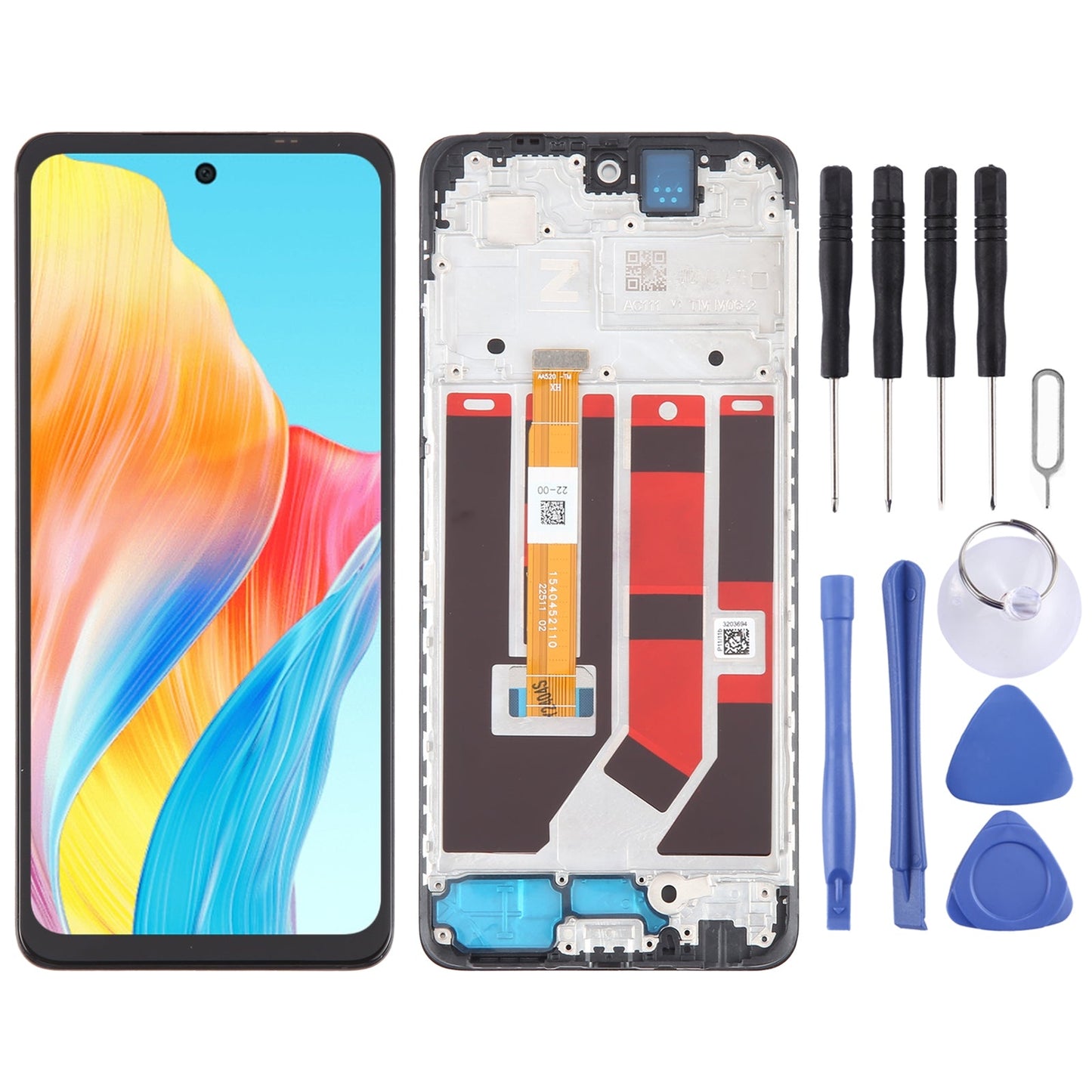 For OPPO A1 5G 2023 OEM LCD Screen Digitizer Full Assembly with Frame