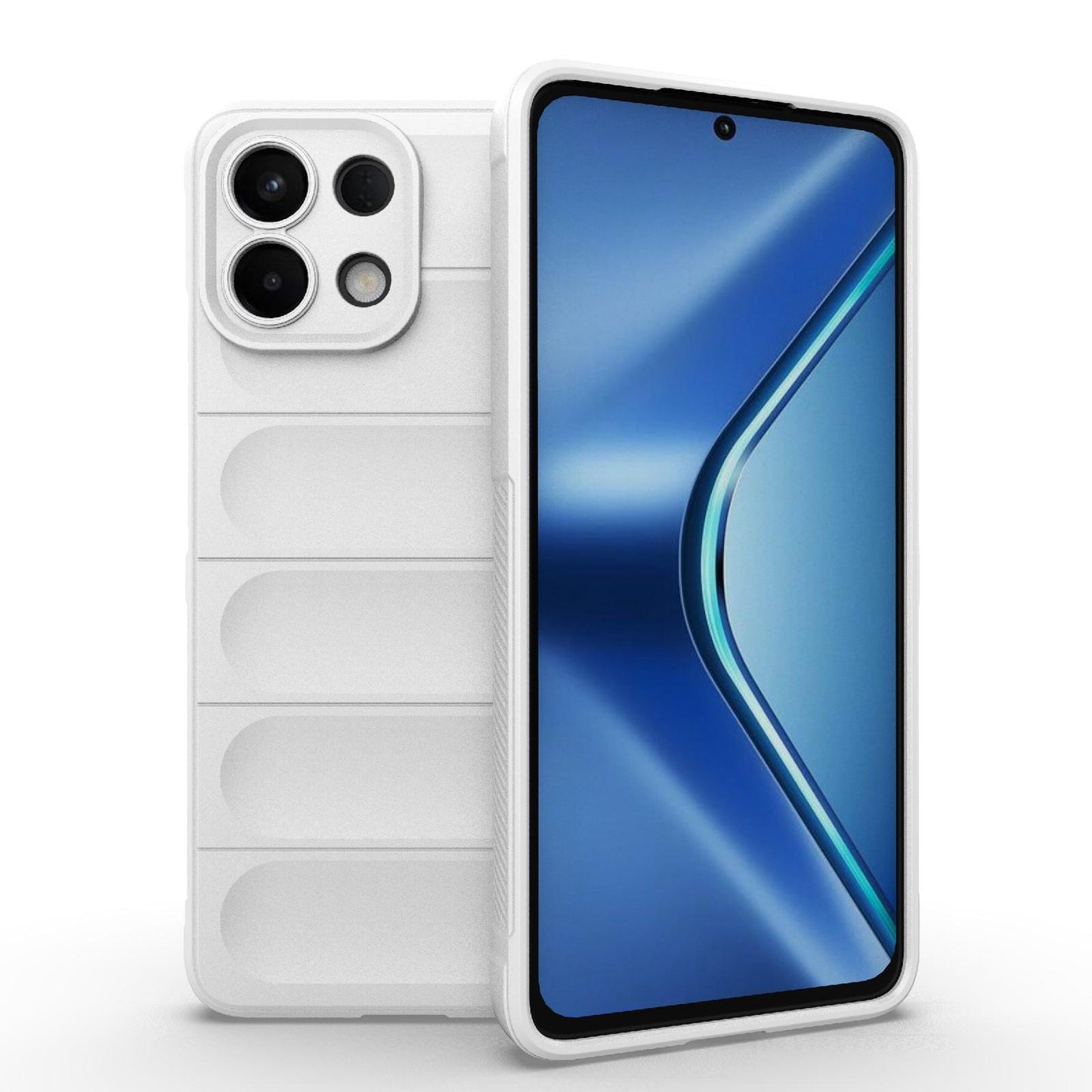 For OPPO K13 5G Magic Shield TPU + Flannel Phone Case(White)