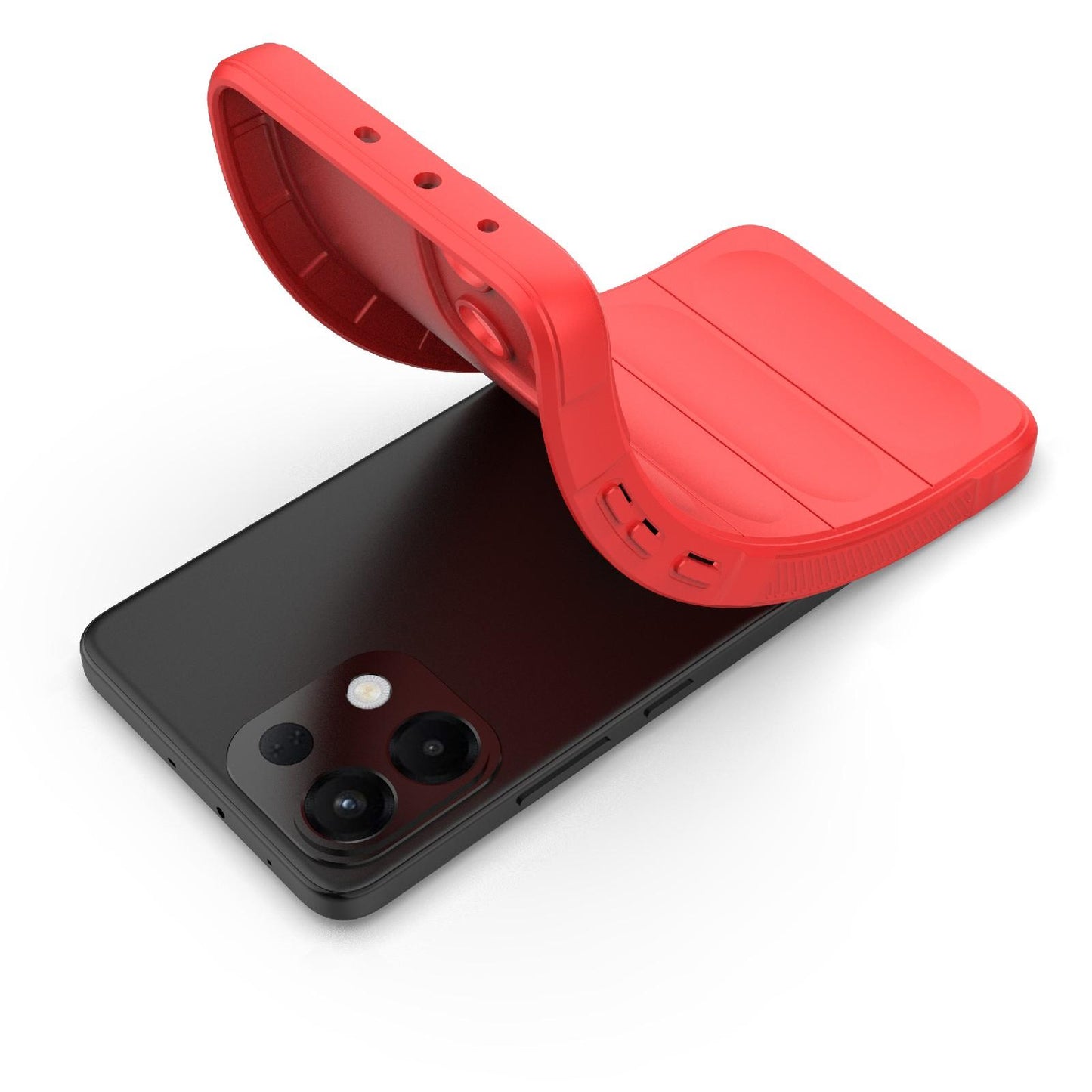 For OPPO K13 5G Magic Shield TPU + Flannel Phone Case(Wine Red)