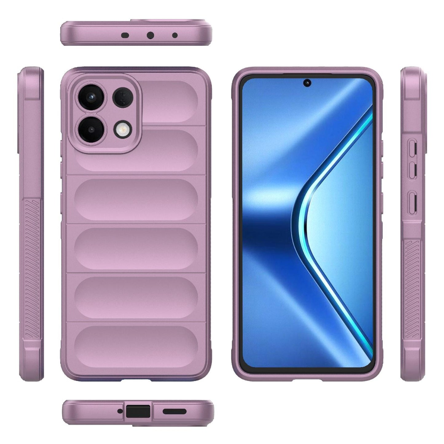 For OPPO K13 5G Magic Shield TPU + Flannel Phone Case(Purple)