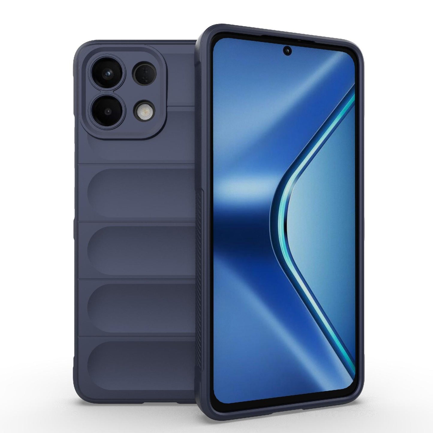 For OPPO K13 5G Magic Shield TPU + Flannel Phone Case(Dark Blue)