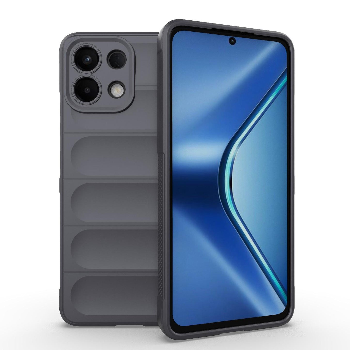 For OPPO K13 5G Magic Shield TPU + Flannel Phone Case(Dark Grey)