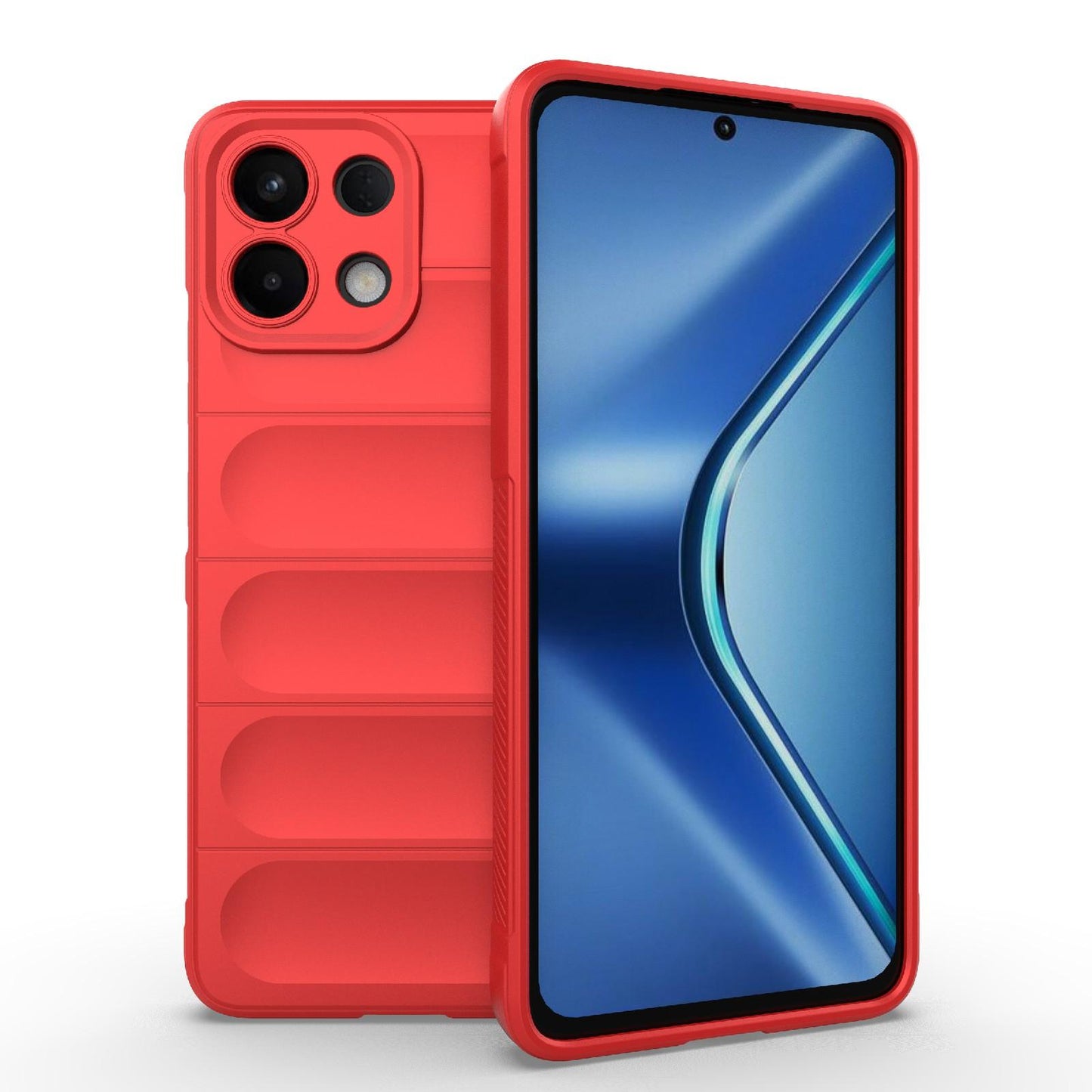 For OPPO K13 5G Magic Shield TPU + Flannel Phone Case(Red)