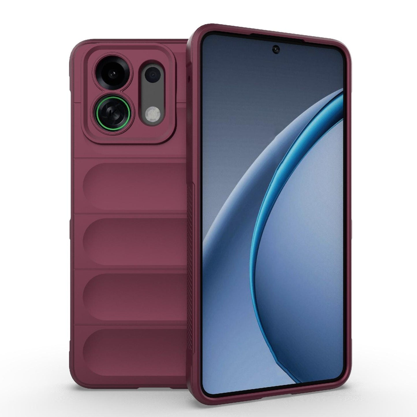 For OPPO K13 Turbo 5G / Turbo Pro 5G Magic Shield TPU + Flannel Phone Case(Wine Red)