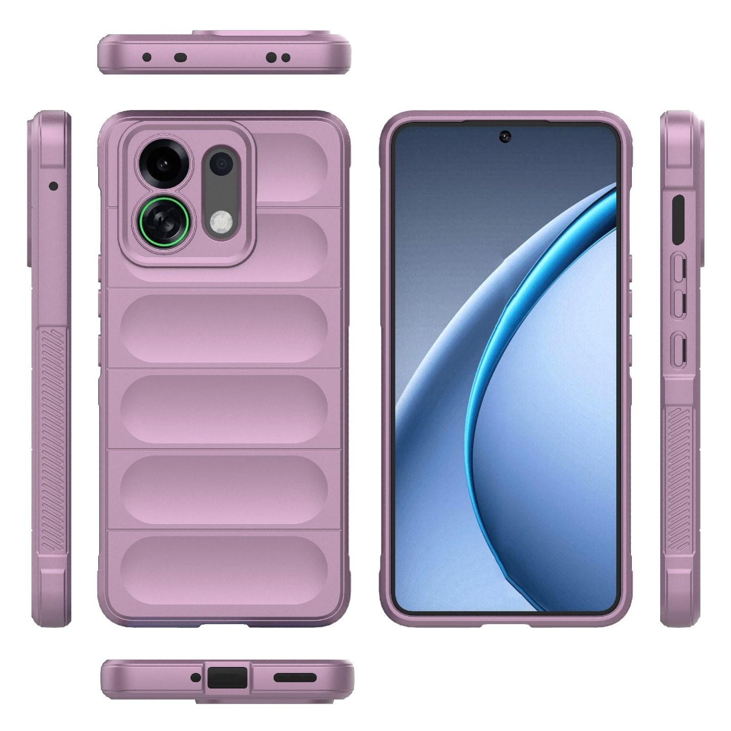 For OPPO K13 Turbo 5G / Turbo Pro 5G Magic Shield TPU + Flannel Phone Case(Purple)