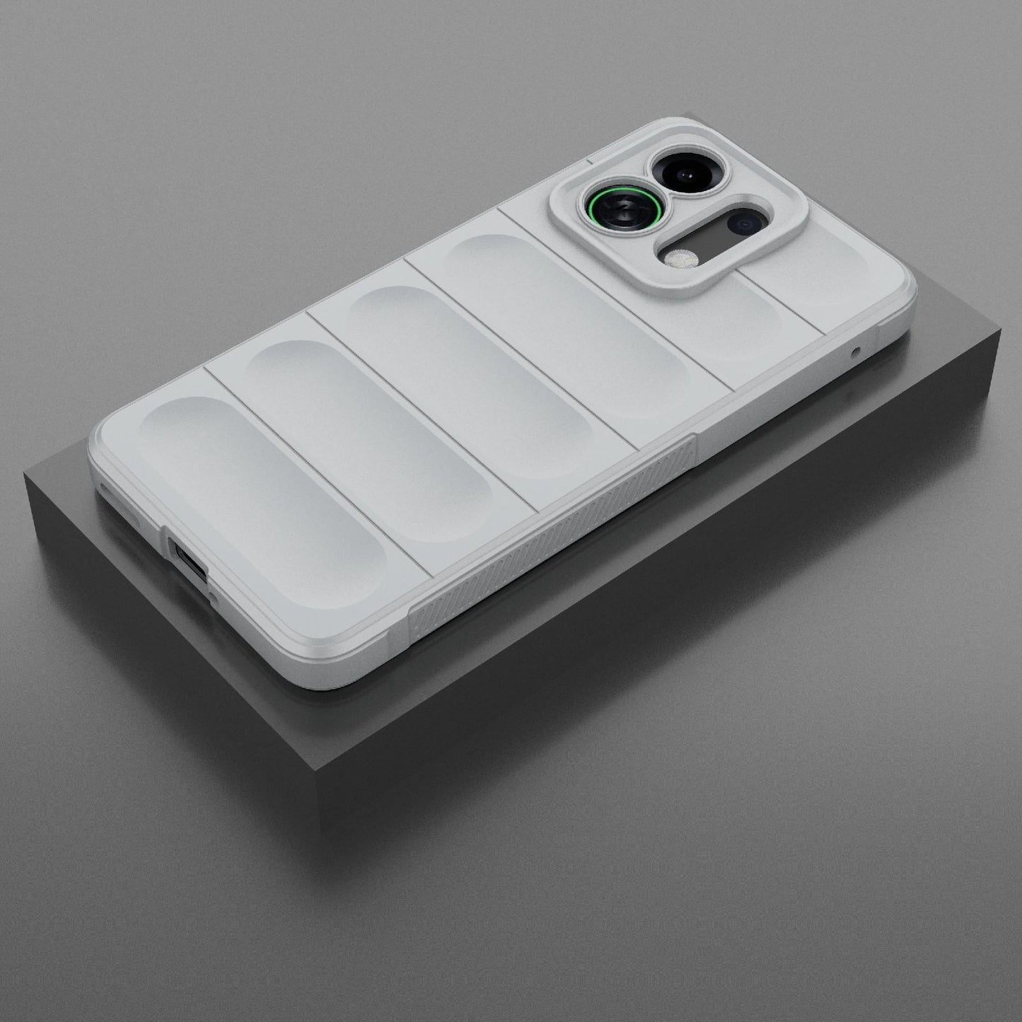 For OPPO K13 Turbo 5G / Turbo Pro 5G Magic Shield TPU + Flannel Phone Case(Grey)