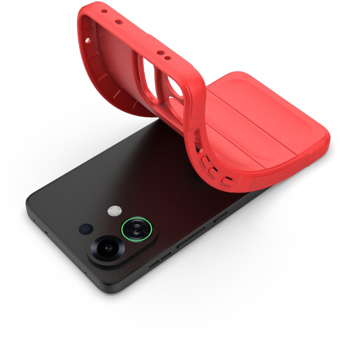 For OPPO K13 Turbo 5G / Turbo Pro 5G Magic Shield TPU + Flannel Phone Case(Red)