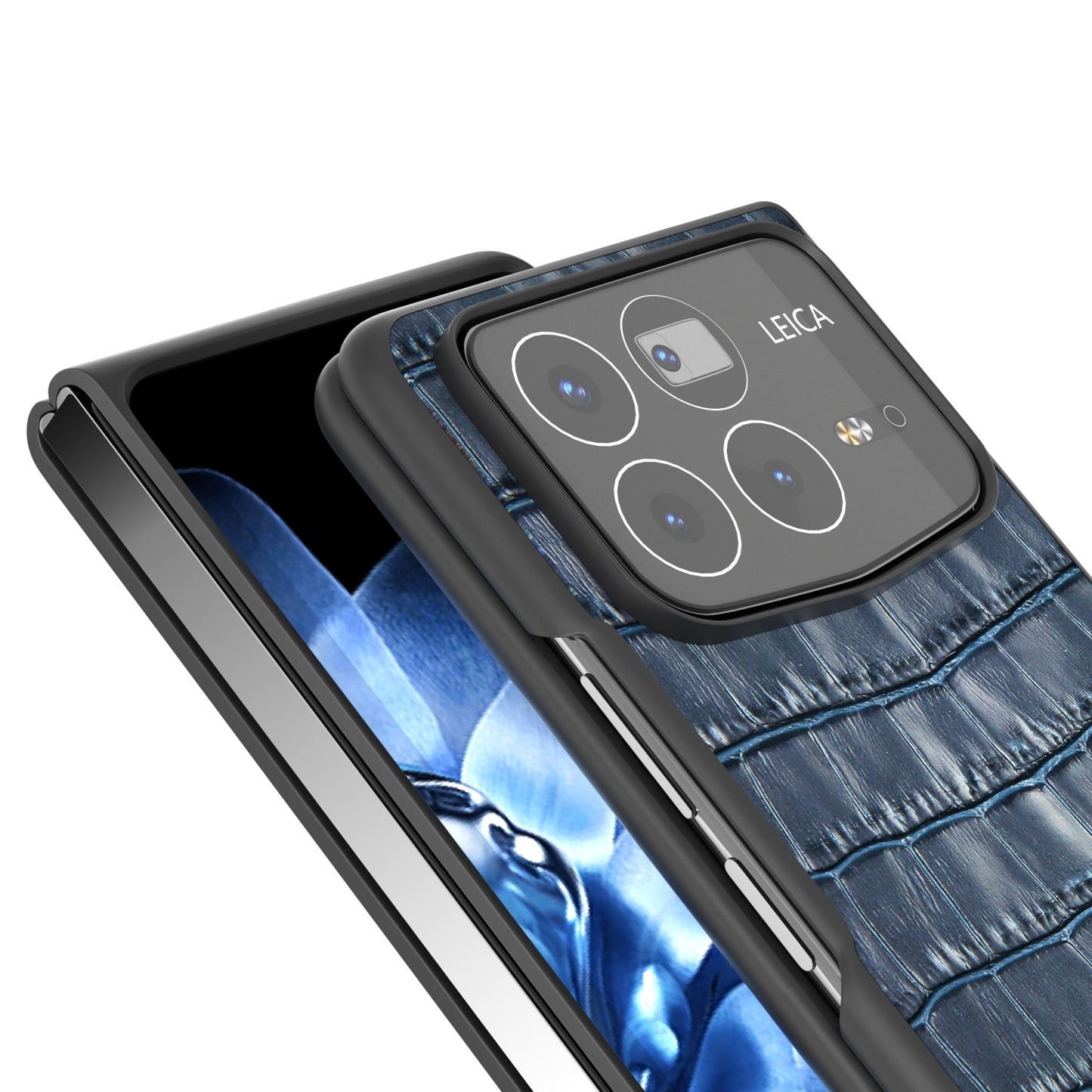 For Xiaomi Mix Fold 4 ABEEL Crocodile Texture Genuine Leather Phone Case(Black)