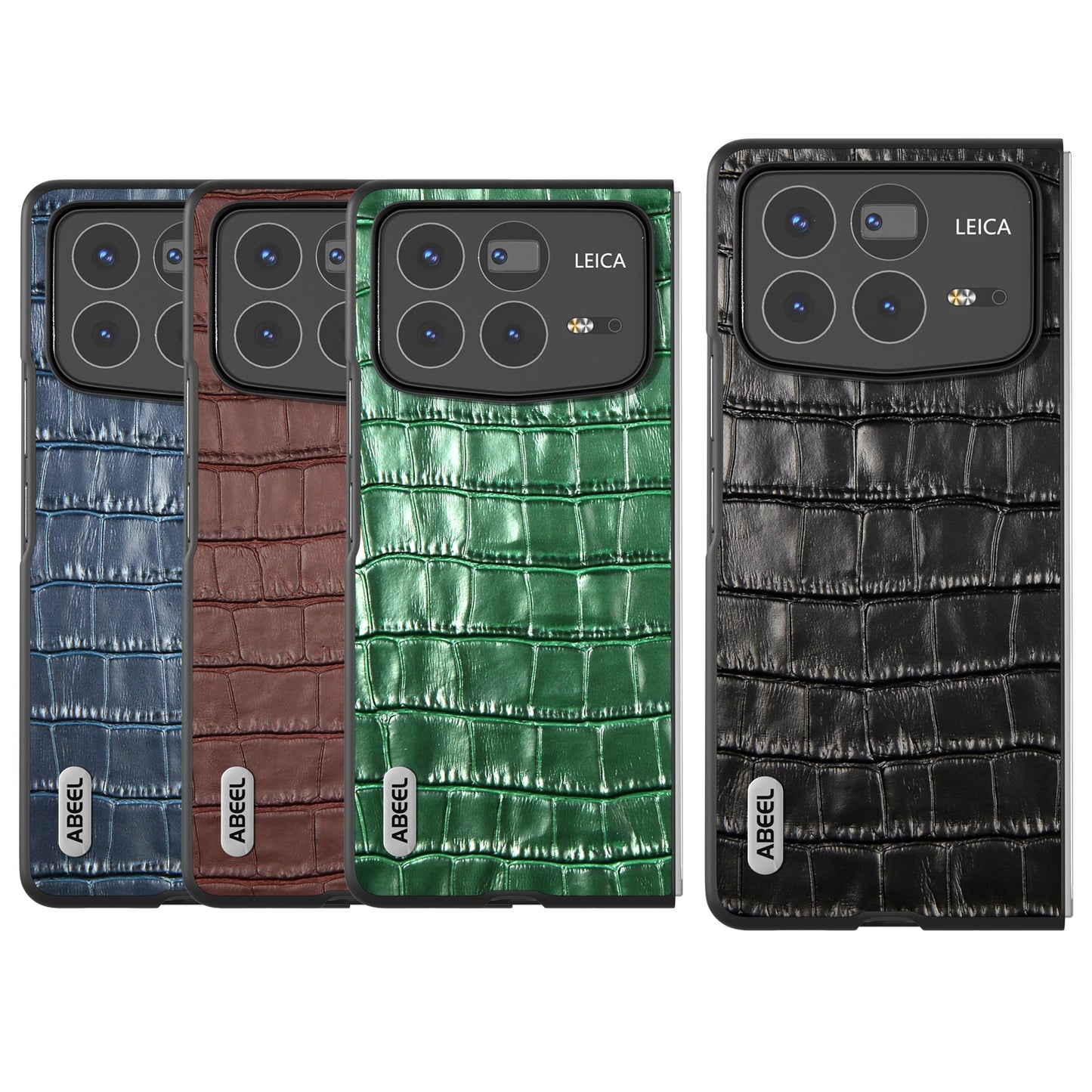 For Xiaomi Mix Fold 4 ABEEL Crocodile Texture Genuine Leather Phone Case(Black)