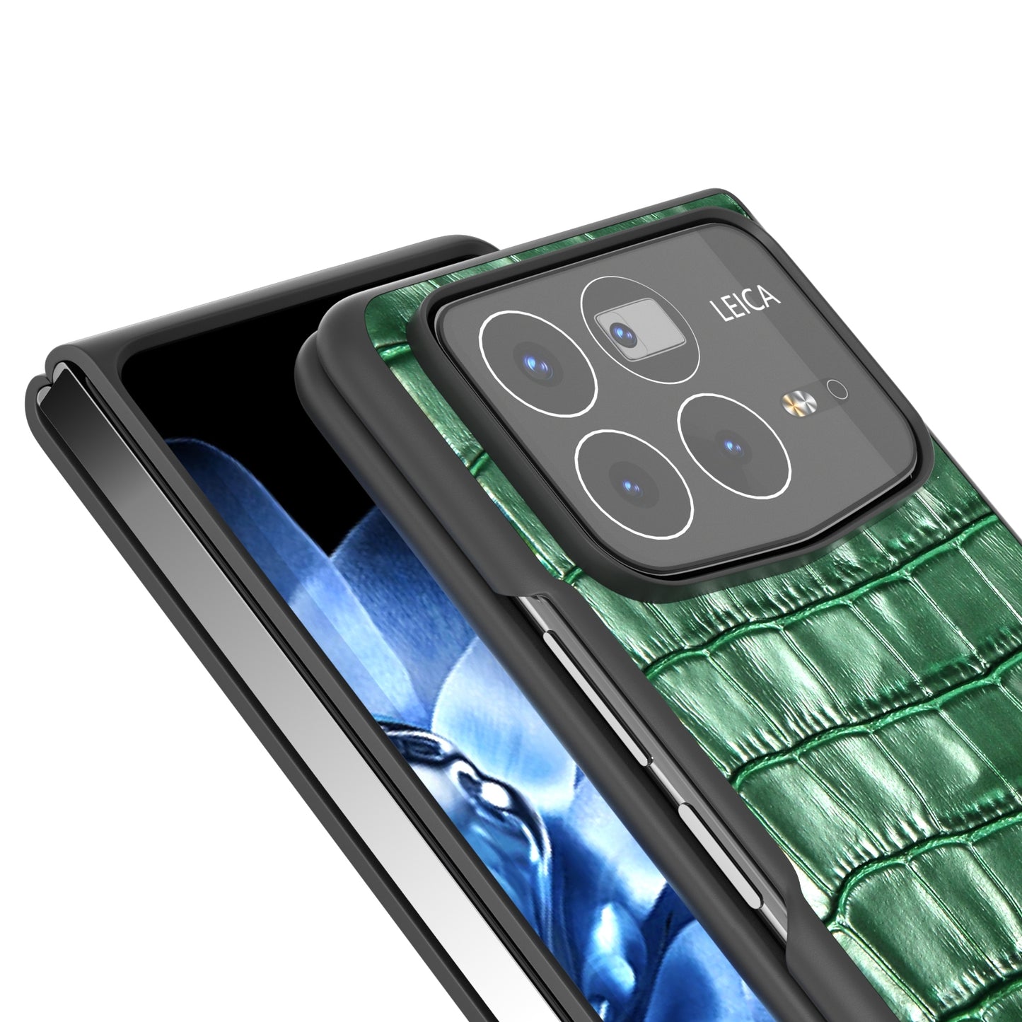 For Xiaomi Mix Fold 4 ABEEL Crocodile Texture Genuine Leather Phone Case(Green)