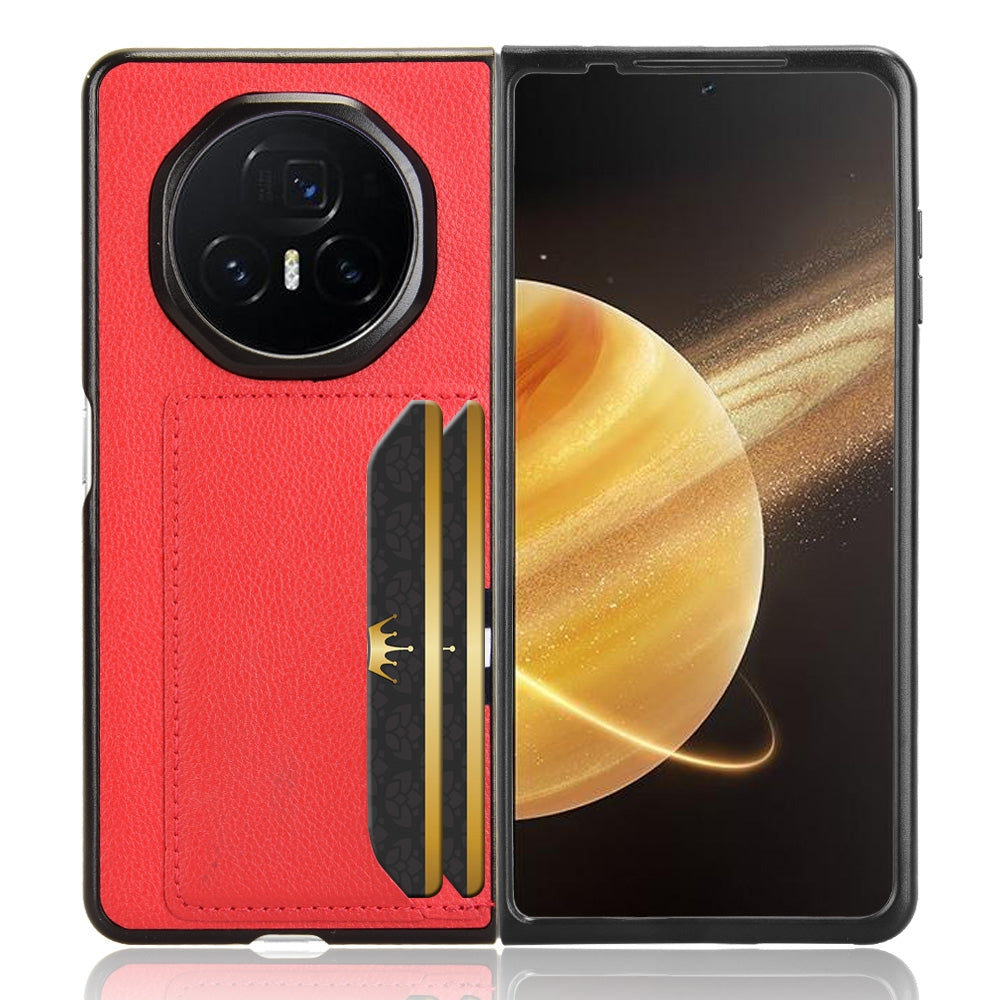 For Honor Magic V3 Litchi Texture Card Slot Phone Case(Red)