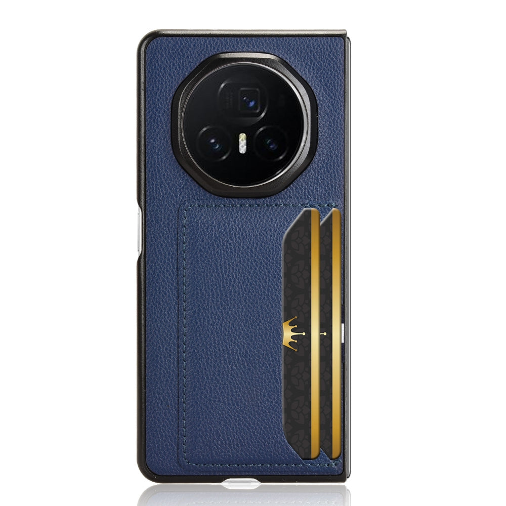 For Honor Magic V3 Litchi Texture Card Slot Phone Case(Blue)