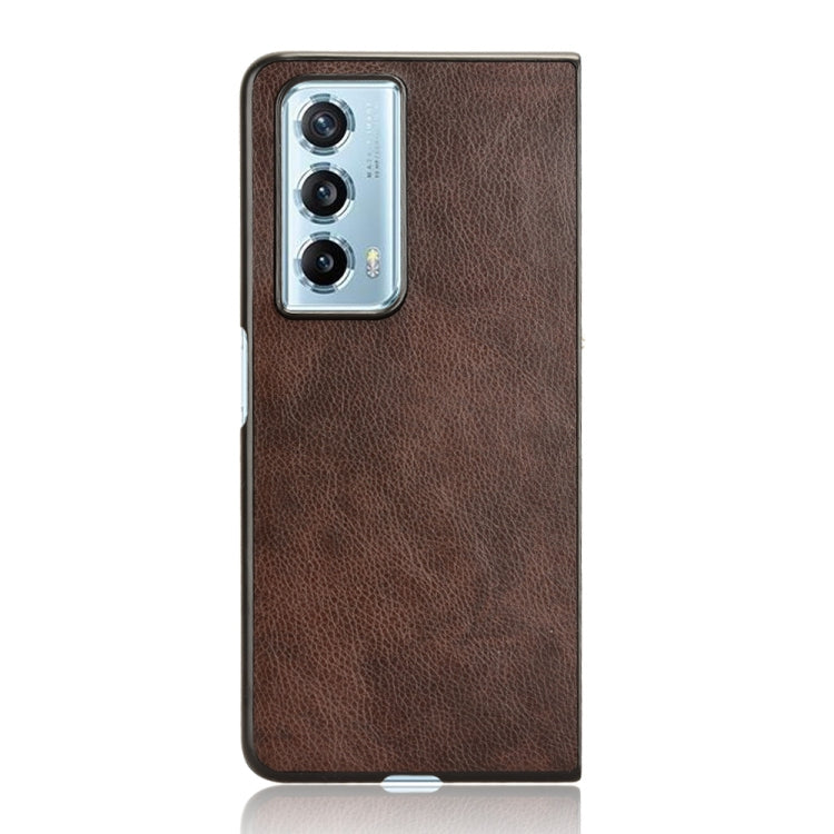 For Honor Magic Vs2 Litchi Texture Back Cover Phone Case(Brown)