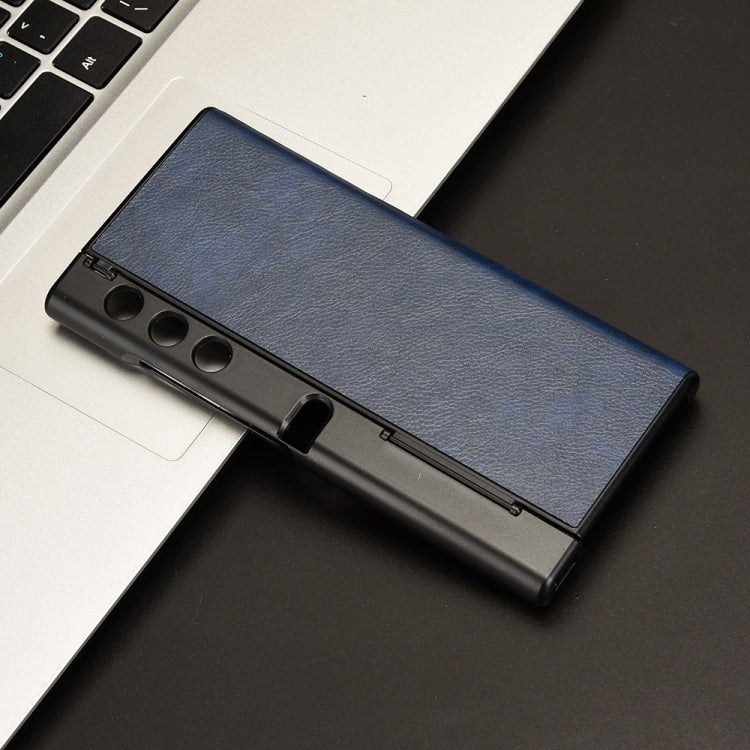 For Honor V Purse Litchi Texture Back Cover Phone Case(Blue)