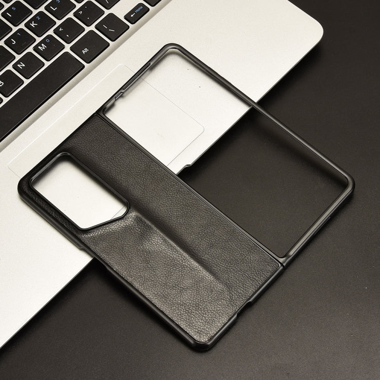 For Honor Magic V2 RSR Porsche Design Litchi Texture Back Cover Phone Case(Black)