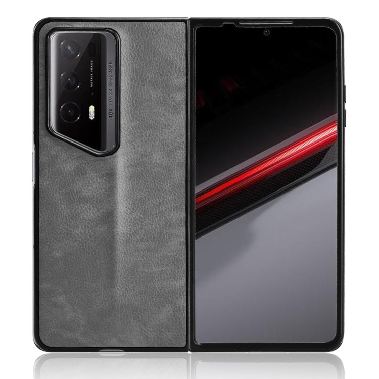 For Honor Magic V2 RSR Porsche Design Litchi Texture Back Cover Phone Case(Grey)