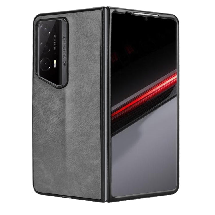 For Honor Magic V2 RSR Porsche Design Litchi Texture Back Cover Phone Case(Grey)