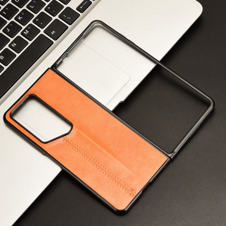 For Honor Magic V2 RSR Porsche Design Cow Pattern Sewing Back Cover Phone Case(Yellow)