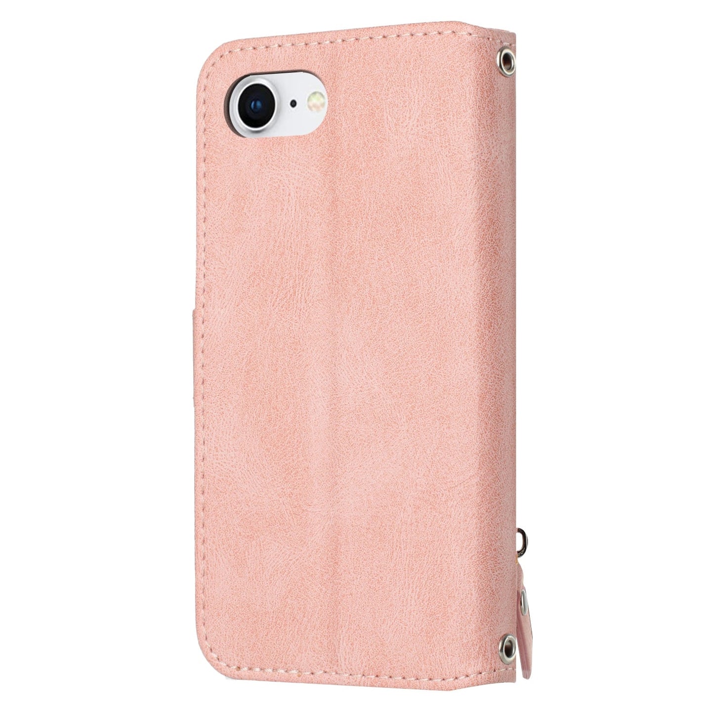 For iPhone 16e Oil Skin Zipper Wallet Leather Phone Case(Pink)